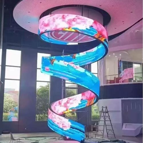 展廳led全彩柔性屏異形造型屏數(shù)字展廳環(huán)狀屏室內(nèi)屏曲面led屏廠家